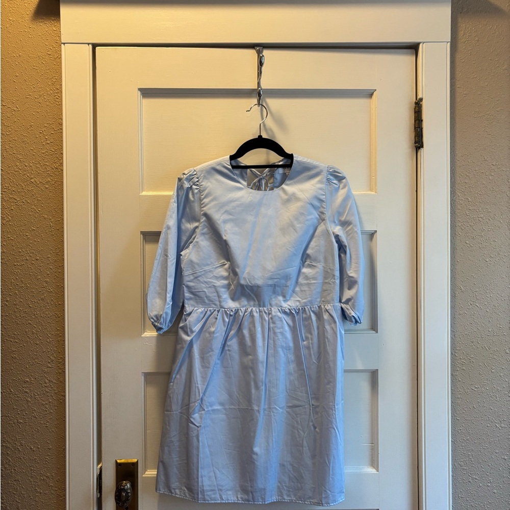 Park & Fifth Sky Blue Lace-Up Dress